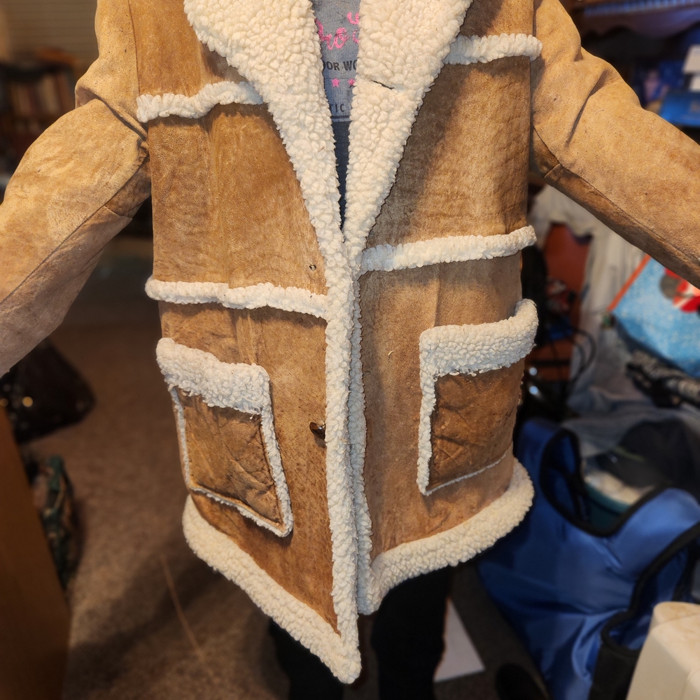 Men's Tan Shearling Coat